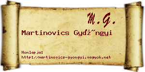 Martinovics Gyöngyi névjegykártya